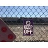 Sunburst Systems Sign Keep Off Plastic With Pole 6 in x 10 in Purple, 4-Pack PK 8632